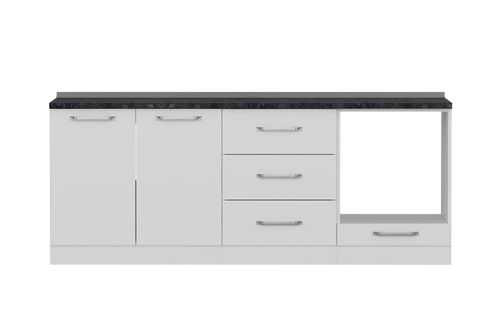 MİNAR 210 CM MUTFAK DOLABI BEYAZ 210-B3-ALT MODÜL