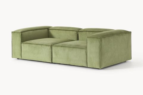 LENA İKİLİ FİTİLLİ KADİFE KOLTUK, YEŞİL