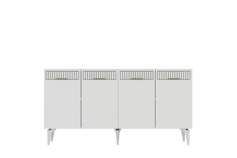 ALVİN KONSOL, 4 KAPAKLI, BEYAZ ALTIN