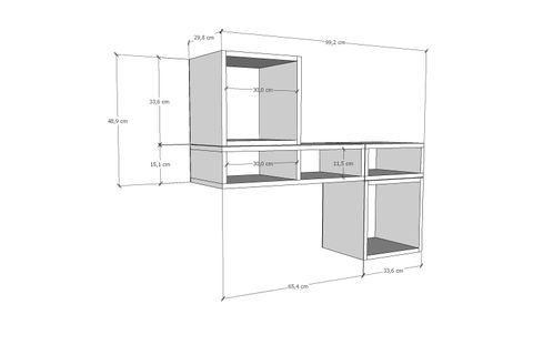 AYDIN KİTAPLIKLI RAF, HVV-DVR-1004