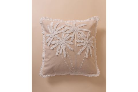 THE MİA BOHEM PALMİYE DESENLİ KIRLENT, PUDRA 45X45 CM
