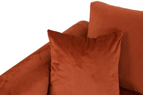 NERO KADİFE ÜÇLÜ KOLTUK, KİREMİT