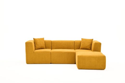 RAKS SERİSİ MODULER FULL SÜNGER KÖŞE KOLTUK, SAĞ VE SOL, TURUNCU