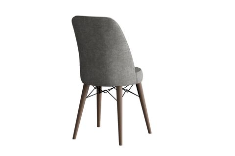 AY SERİSİ 1 MASA + 4 SANDALYE MUTFAK MASA TAKIMI 060, GRİ KAHVERENGİ, 132X80