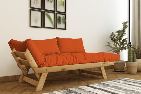 WOODESK ADALAR MASİF AHŞAP KANEPE, NATURAL-TURUNCU RENK, CPT8171-210