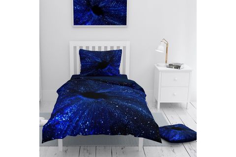 MONOHOME BLUE NİGHT 3D TEK KİŞİLİK NEVRESİM TAKIMI, PAMUK SATEN, 160X220 CM