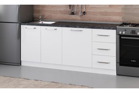 MİNAR 195 CM MUTFAK DOLABI BEYAZ 195-B1 -ALT MODÜL