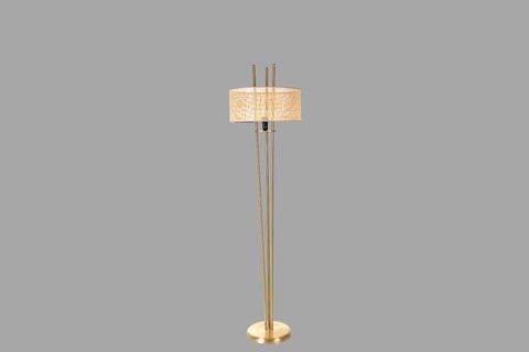 BELEN LAMBADER, ESKİTME SİLİNDİR ÖRGÜLÜ RATTAN ABAJURLU