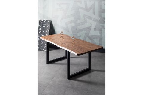 SAĞIROĞLU AHŞAP 6 KİŞİLİK YEMEK MASASI 80X180 MASA  6 TEL SANDALYE