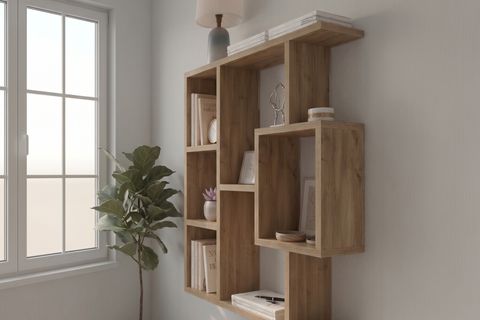 ENDA HOME YEGANE ÇİFT KULLANIMLI DUVAR RAFI ÇAM