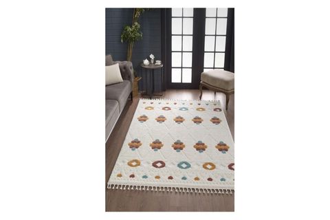 ELİT BUKLELİ MULTİ RENKLER YUMUŞAK PELUŞ POST SHAGGY SALON HALISI, 0913A, ÇOK RENKLİ, 200X290
