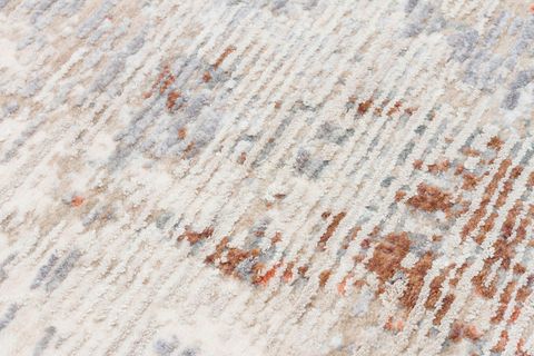 BEJ İÇİNDE KİREMİT DESENLI HALI 160X230