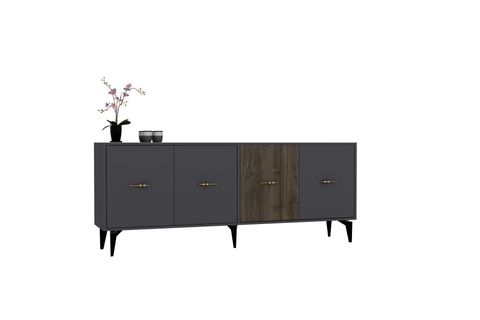 VERYY KONSOL, 180 CM, ANTRASİT CEVİZ