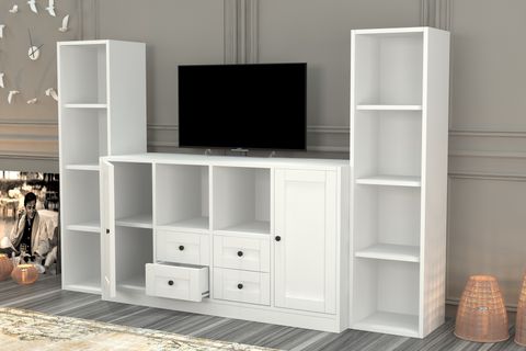AYDIN TV ÜNİTESİ, BEYAZ, 197 CM, TVT-1137