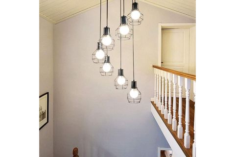 ENDER ENDÜSTRİYEL YEDİLİ SİYAH KAFES AVİZE