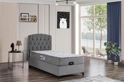 KİDS STYLE YATAK BAZA BAŞLIK SETİ, GRİ, 120X200