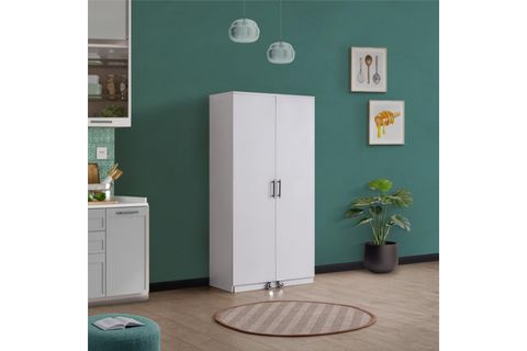 HERMOBİ ROZA BEYAZ ERZAK DOLABI