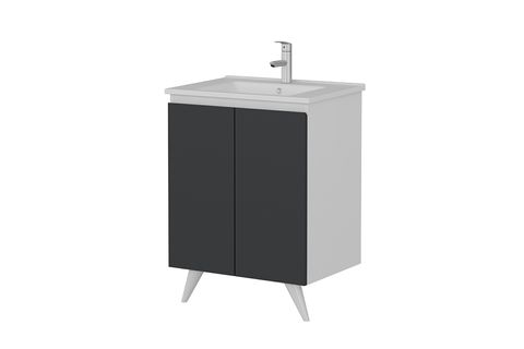 NİKA BANYO DOLABI ALT 65CM AY2K ETJ BEYAZ ANTRASİT