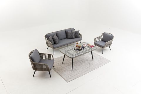 ARORA RATTAN ÜÇLÜ BAHÇE OTURMA GRUBU
