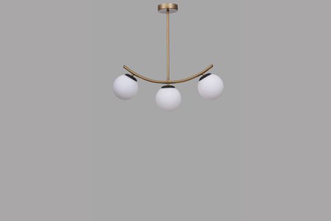 VELVET ÜÇLÜ ESKİTME BEYAZ CAMLI PLAFONYER AVİZE