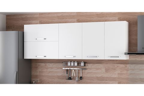 MİNAR 215 CM MUTFAK DOLABI BEYAZ 215-B1-ÜST MODÜL