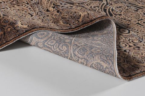 ROYAL HALI BABİL BX17B SARI SİYAH GRİ BORDÜRLÜ MODERN SALON HALISI 160X230
