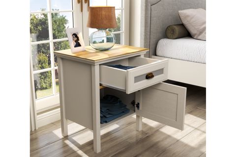 VALENA KOMODİN, 1 ÇEKMECELİ VE DOLAPLI