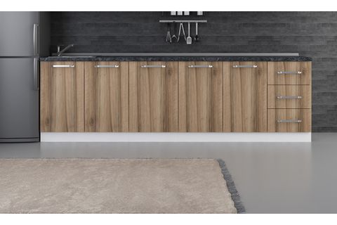 MİNAR 275 CM MUTFAK DOLABI BEYAZ DORE 275-D1-ALT MODÜL