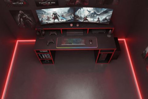 ARENA RGB IŞIKLI LEDLİ UZAKTAN KUMANDALI OYUNCU MASASI