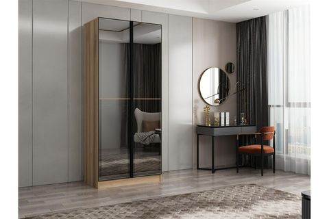 NİSA 2 KAPAKLI DOLAP DORE REFLEKTE CAM