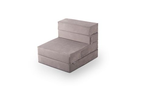 VALERIA KATLANIR YATAKLI TEKLİ KOLTUK, AÇIK GRİ