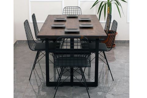 YURUDESİGN NATURE SERİSİ MASİF AHŞAP KÜTÜK YEMEK MASASI NT5-C-3