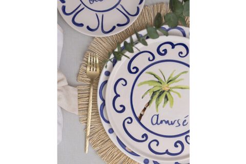THE MİA PALMA SERVİS TABAĞI 6LI SET 26 CM