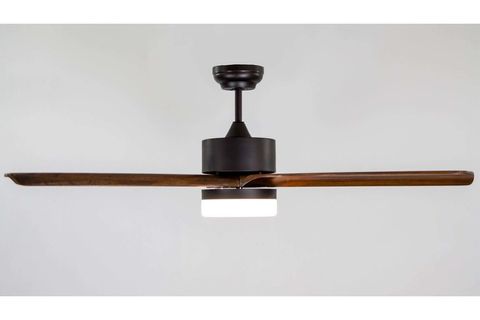 ALSANFAN MODERN AYDINLATMALI TAVAN VANTİLATÖRÜ, UZAKTAN KUMANDALI,  KOYU KAHVERENGİ, 132 CM