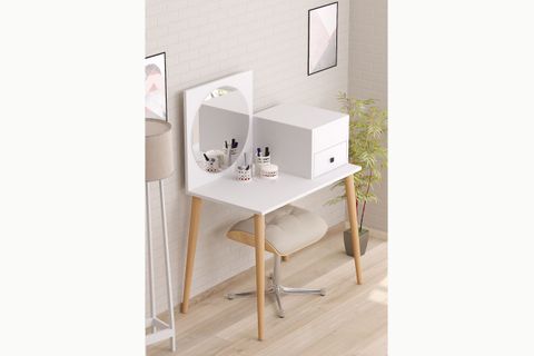 ELSA MAKYAJ MASASI ORGANİZER, BEYAZ