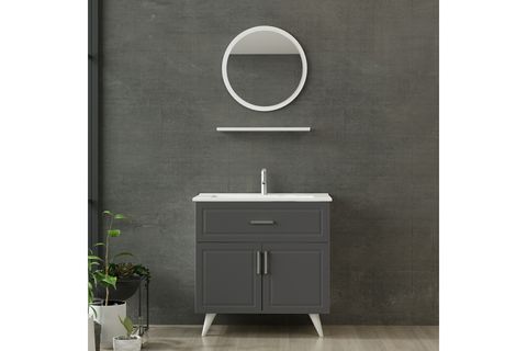 SANYA BANYO DOLABI 85CM AY2K1Ç 1YA1R ETJ BEYAZ ANTRASİT