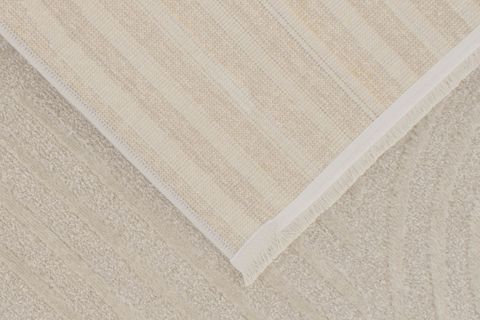 KANYON BUKLELİ MAKİNE HALISI, BEYAZ, 100X200, 4903A