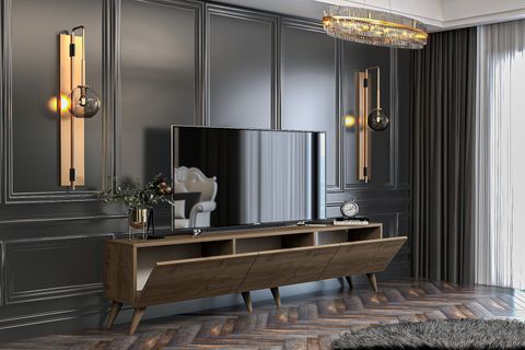 GİVAYO BODRUM DUVARA MONTE TV ÜNİTESİ, 180 CM
