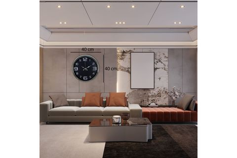KROM SADE METAL DUVAR SAATİ 40 CM