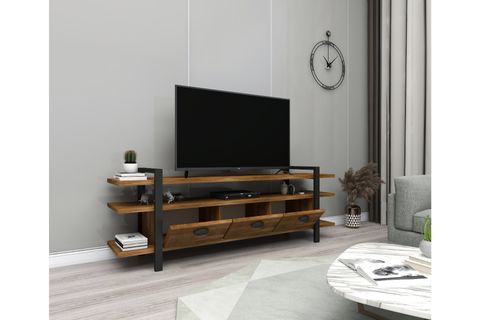 ARNETTİ LUCCA AHŞAP TV SEHPASI, CEVİZ