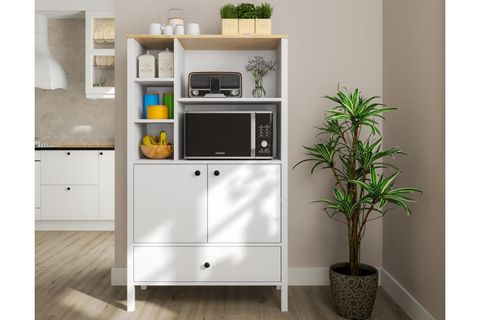 LUMERA KAHVE KÖŞESİ AİRFRY DOLABI, 2 KAPAKLI 1 ÇEKMECELİ