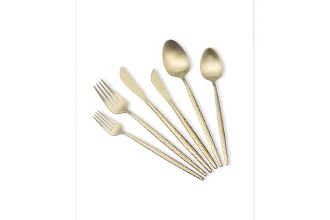 THE MİA SHİNY ÇATAL KAŞIK BIÇAK TAKIMI MAT GOLD 36 PARÇA
