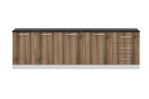 MİNAR 280 CM MUTFAK DOLABI BEYAZ DORE 280-D2-ALT MODÜL
