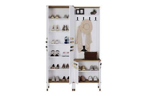 KUZEY PORTMANTO VESTİYER AYAKKABILIK, ÇAM BEYAZ