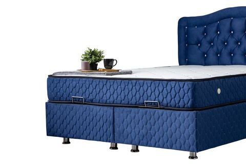ŞAH NEW BAZA BAŞLIK VE ORTHOSOFT YATAK SETİ, LACİVERT, 150X200