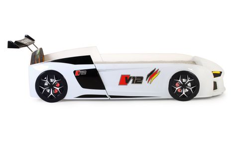 AUDİ IŞIKLI ARABALI YATAK, BEYAZ, V12