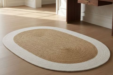 LİNEA OVAL HALI, NATURAL BEYAZ, 90X150 CM