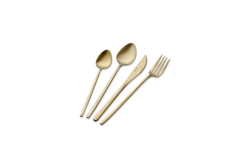 THE MİA GİALLO ÇATAL KAŞIK BIÇAK TAKIMI MAT GOLD 24 PARÇA