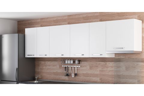 MİNAR 290 CM MUTFAK DOLABI BEYAZ 290-B4-ÜST MODÜL