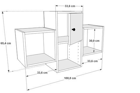 AYDIN KİTAPLIKLI RAF, DVR-1033-Ç